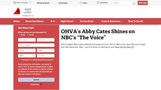 
                            12. OHVA's Abby Cates Shines on NBC's “The Voice” | Ohio Virtual ...