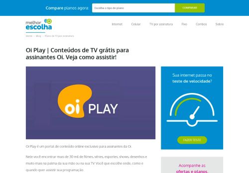 
                            3. Oi Play | Conteúdos de TV grátis para assinantes Oi. Veja como ...