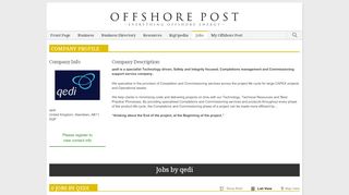 
                            4. Oil And Gas Job - Renewable Energy Job: qedi - Offshore Post