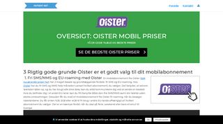 
                            10. OISTER → Bedste Priser i 2019. Mobil Bredbånd og Telefoni