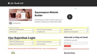 
                            12. Ojas Rajasthan Login | Gov Results 2018