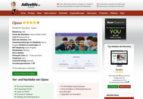 
                            2. Ojooo ist ein deutscher Pay per Click Anbieter - Adiceltic