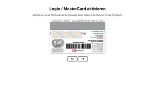 
                            2. ok.– MasterCard Aktivierung