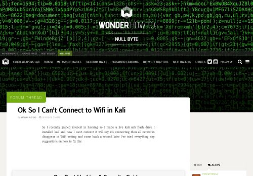 
                            6. Ok So I Can't Connect to Wifi in Kali « Null Byte :: ...