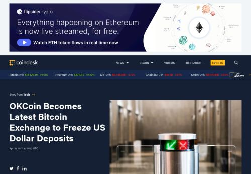 
                            11. OKCoin Becomes Latest Bitcoin Exchange to Freeze US Dollar ...