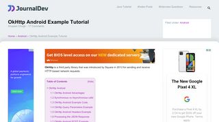 
                            5. OkHttp Android Example Tutorial - JournalDev