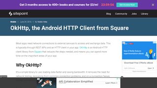 
                            13. OkHttp, the Android HTTP Client from Square — SitePoint