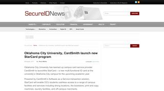 
                            12. Oklahoma City University, CardSmith launch new StarCard program ...