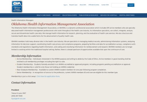 
                            13. Oklahoma Health Information Management Association