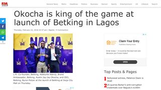 
                            12. Okocha is king of the game at launch of Betking in Lagos | P.M. News