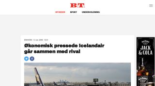 
                            7. Økonomisk pressede Icelandair går sammen med rival | BT Erhverv ...