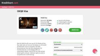 
                            13. OKQ8 Visa - Ett bensinkort med bra villkor | Kreditkort.com