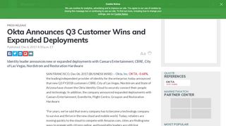 
                            13. Okta Announces Q3 Customer Wins and Expanded Deployments ...