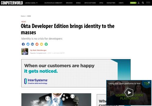 
                            12. Okta Developer Edition brings identity to the masses | Computerworld