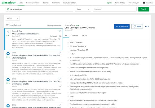 
                            11. Okta developer Jobs | Glassdoor