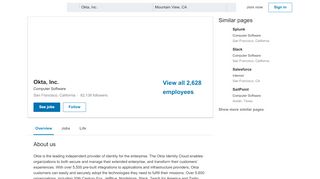 
                            10. Okta, Inc. | LinkedIn