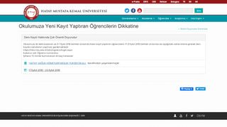 
                            5. Okulumuza Yeni Kayıt Yaptıran Öğrencilerin Dikkatine - Hatay Mustafa ...