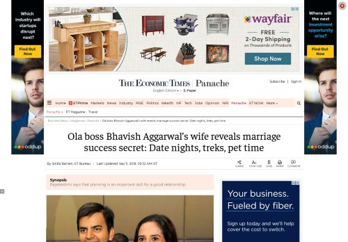 
                            11. Ola boss Bhavish Aggarwal's wife reveals marriage success secret ...