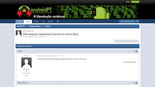 
                            13. Ola esqueci password conta mi como faco - Xiaomi - androidPT