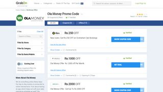 
                            9. Ola Money Promo Code & Offers | Cashless Ride Coupons | Feb 2019