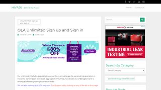 
                            2. OLA Unlimited Sign up and Sign in - HiVA26