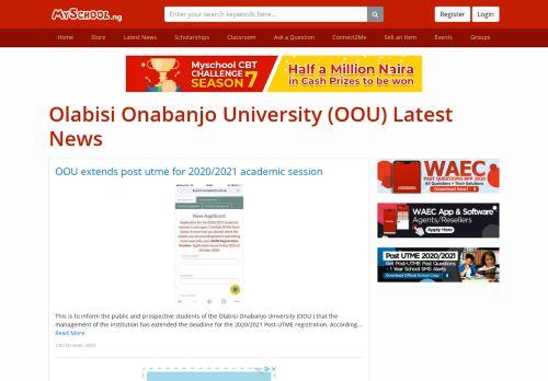 
                            11. Olabisi Onabanjo University (OOU) Latest News - Myschool