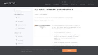 
                            11. Old Hoststar Webmail («Horde») login