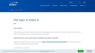 
                            2. Old login to Eldes.lt | Eldes Alarms