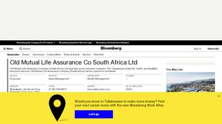 
                            11. Old Mutual Life Assurance Company (South Africa) Limited: Private ...