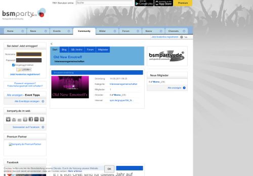 
                            12. Old New Emotreff - Gruppe | bsmparty.de Community