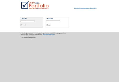 
                            5. Old Records - Verify My Portfolio