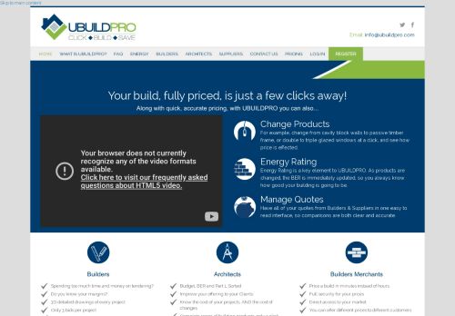 
                            5. Old Site - UBUILDPRO | Accurate, real-time pricing for your build