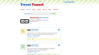 
                            9. Old Tweets: DDUnlimitedNet (ddunlimited) - TweetTunnel