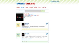 
                            8. Old Tweets: Plus1HD (Plus1HD) - Tweet Tunnel
