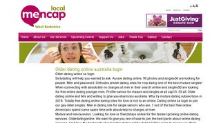 
                            4. Older dating online australia login - West Berkshire Mencap