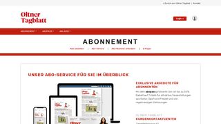 
                            4. oltnertagblatt.ch > Abo-Service