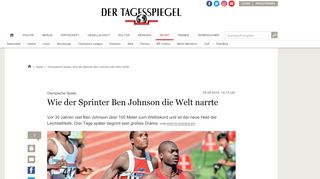 
                            7. Olympische Spiele: Wie der Sprinter Ben Johnson die Welt narrte ...