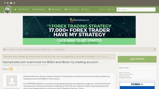 
                            11. Olymptrade.com scammed me $1324 and Block my trading account ...