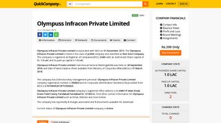 
                            5. Olympuss Infracon Private Limited - Company ... - QuickCompany