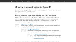 
                            5. Om dina e-postadresser för Apple-ID - Apple-support