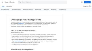 
                            4. Om Google Ads-managerkonti - Hjælp til Google Ads - Google Support
