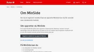 
                            1. Om MinSide - Ruter