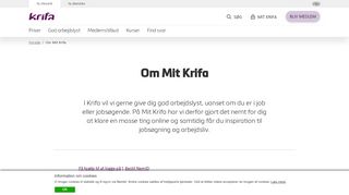 
                            1. Om Mit Krifa - Selvbetjening på Krifa.dk