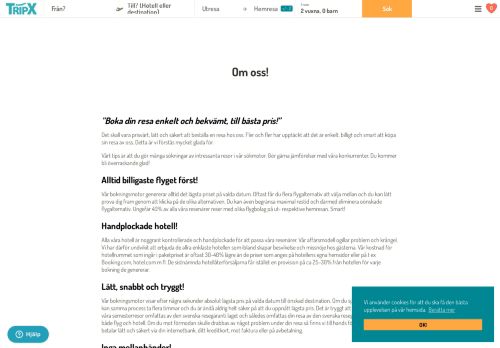 
                            5. Om oss! - TripX.se - Boka billiga resor online