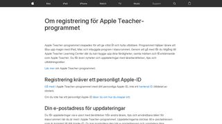 
                            4. Om registrering för Apple Teacher-programmet - Apple-support