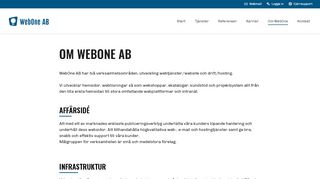 
                            7. Om WebOne - WebOne AB