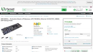 
                            13. OM13085UL NXP, Evaluation Board, LPCXpresso, LPC1769 MCU