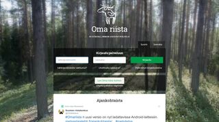 
                            12. 'Oma riista' on Suomen riistakeskuksen helppokäyttöinen sähköisen ...