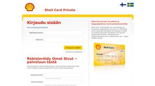 
                            2. Omat Sivut - Shell Card Private