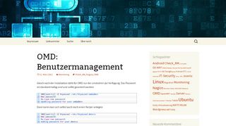 
                            12. OMD: Benutzermanagement | xentity.de